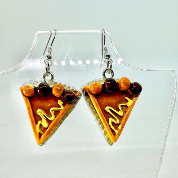 Pie Slice Earrings - Thanksgiving Earrings - Holiday Earrings - Food Earrings - Picture 1 of 8